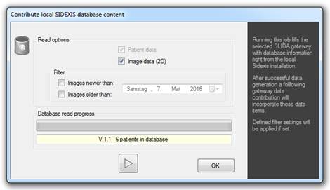 Sidexis Sync Services 4 supports SIDEXIS 4 and SIDEXIS XG image data synchronization.